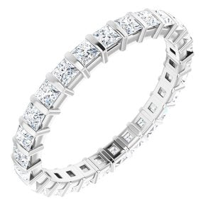 14K White 9/10 CTW Diamond Eternity Band