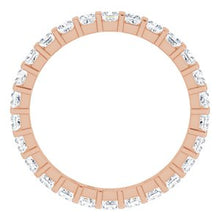 Load image into Gallery viewer, 14K Rose 9/10 CTW Diamond Eternity Band
