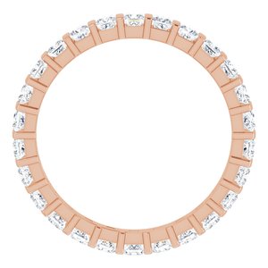 14K Rose 9/10 CTW Diamond Eternity Band