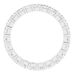 14K White 1 1/3 CTW Diamond Eternity Band