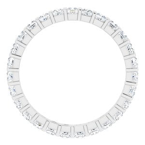 14K White 9/10 CTW Diamond Eternity Band