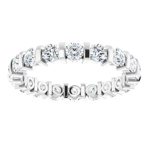 Bracelet d'éternité en platine 1 5/8 CTW avec diamants