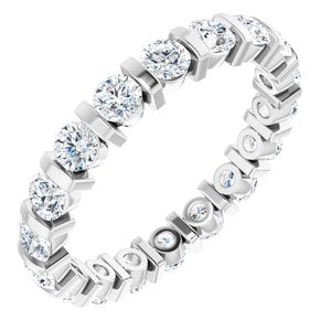 Bracelet d'éternité en platine 1 5/8 CTW avec diamants