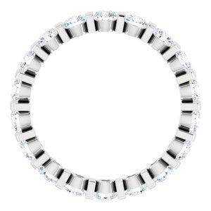 Bracelet d'éternité en platine 1 5/8 CTW avec diamants