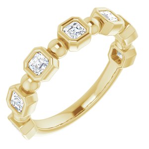 Bande d'anniversaire en diamant jaune 14K 3/4 CTW