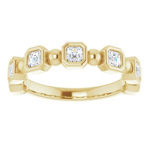 Bande d'anniversaire en diamant jaune 14K 3/4 CTW