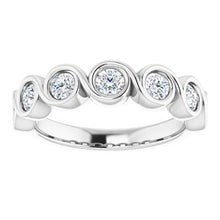 Charger l&#39;image dans la galerie, Bague anniversaire platine 3/4 CTW diamant
