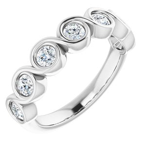 Bague anniversaire platine 3/4 CTW diamant