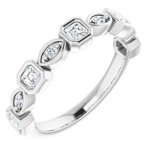 Bande d'anniversaire diamant 1/2 CTW platine