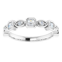 Charger l&#39;image dans la galerie, Bande d&#39;anniversaire diamant 1/2 CTW platine
