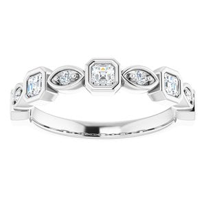 Bande d'anniversaire diamant 1/2 CTW platine