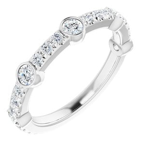 Platinum 3/4 CTW Diamond Anniversary Band