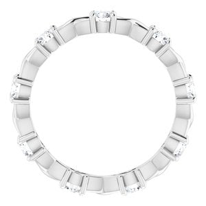 Platinum 9/10 CTW Diamond Eternity Band