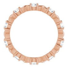 Load image into Gallery viewer, 14K Rose 1 CTW Diamond Eternity Band
