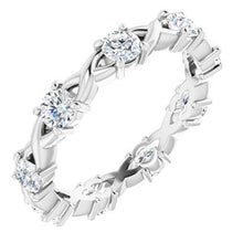 Load image into Gallery viewer, Platinum 9/10 CTW Diamond Eternity Band
