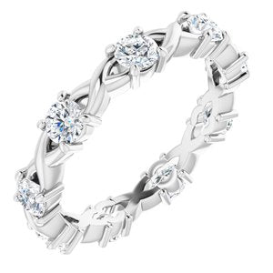 Platinum 9/10 CTW Diamond Eternity Band