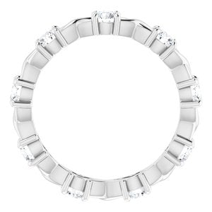Platinum 9/10 CTW Diamond Eternity Band