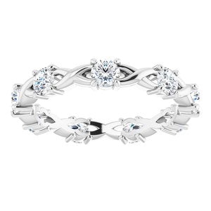 Platinum 9/10 CTW Diamond Eternity Band