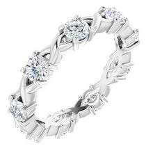 Charger l&#39;image dans la galerie, Platine 1 CTW Diamond Eternity Band
