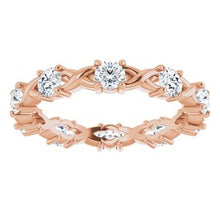 Load image into Gallery viewer, 14K Rose 1 CTW Diamond Eternity Band
