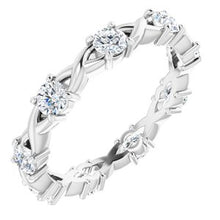 Load image into Gallery viewer, Platinum 9/10 CTW Diamond Eternity Band
