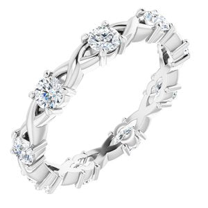 Platinum 9/10 CTW Diamond Eternity Band