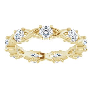 14K Yellow 1 CTW Diamond Eternity Band