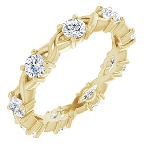 14K Yellow 1 CTW Diamond Eternity Band