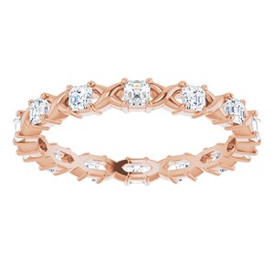 14K Rose 3/4 CTW Diamond Eternity Band