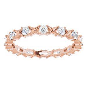 14K Rose 3/4 CTW Diamond Eternity Band