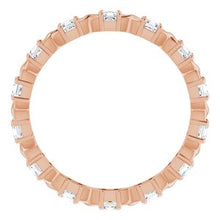 Load image into Gallery viewer, 14K Rose 3/4 CTW Diamond Eternity Band
