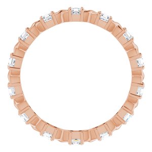 14K Rose 3/4 CTW Diamond Eternity Band
