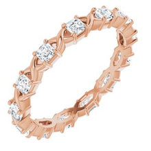 Load image into Gallery viewer, 14K Rose 5/8 CTW Diamond Eternity Band
