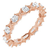 Load image into Gallery viewer, 14K Rose 1 1/5 Diamond Eternity Band
