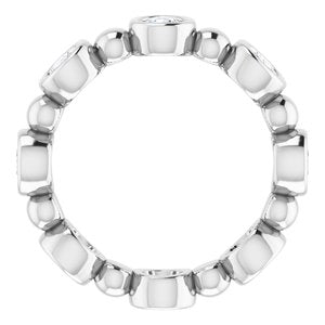 14K White 9/10 CTW Diamond Eternity Band