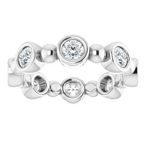 14K White 9/10 CTW Diamond Eternity Band