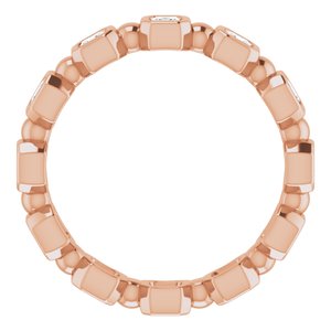 14K Rose 5/8 CTW Diamond Eternity Band