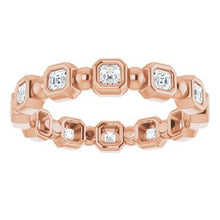 Load image into Gallery viewer, 14K Rose 5/8 CTW Diamond Eternity Band

