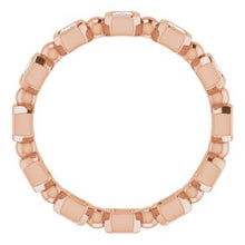 Load image into Gallery viewer, 14K Rose 5/8 CTW Diamond Eternity Band
