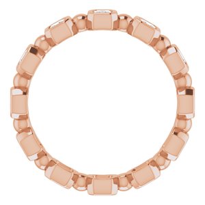 14K Rose 5/8 CTW Diamond Eternity Band