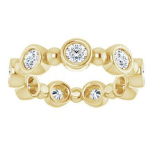 Load image into Gallery viewer, 14K Yellow 9/10 CTW Diamond Eternity Band

