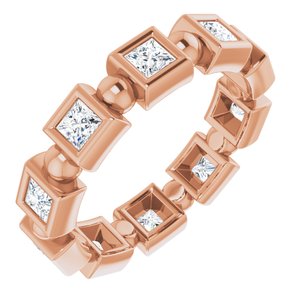 Bracelet d'éternité diamant 14K rose 9/10 CTW