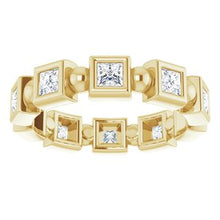 Charger l&#39;image dans la galerie, Bracelet d&#39;éternité diamant 14 carats jaune 9/10 CTW
