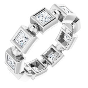 14K White 2 3/8 CTW Diamond Eternity Band