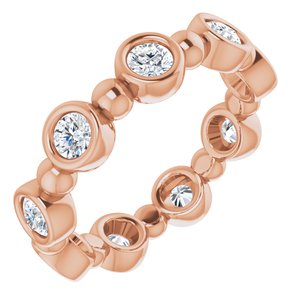 14K Rose 9/10 CTW Diamond Eternity Band