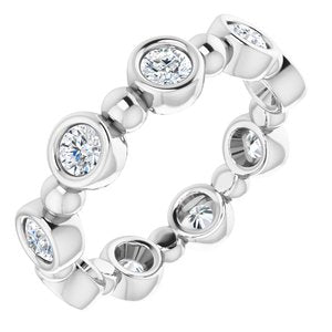 14K White 9/10 CTW Diamond Eternity Band