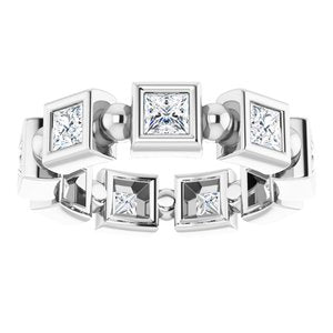 14K White 2 3/8 CTW Diamond Eternity Band