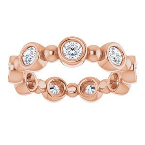 14K Rose 9/10 CTW Diamond Eternity Band