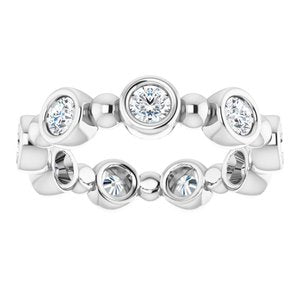 14K White 9/10 CTW Diamond Eternity Band