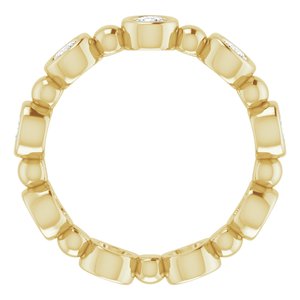 14K Yellow 9/10 CTW Diamond Eternity Band